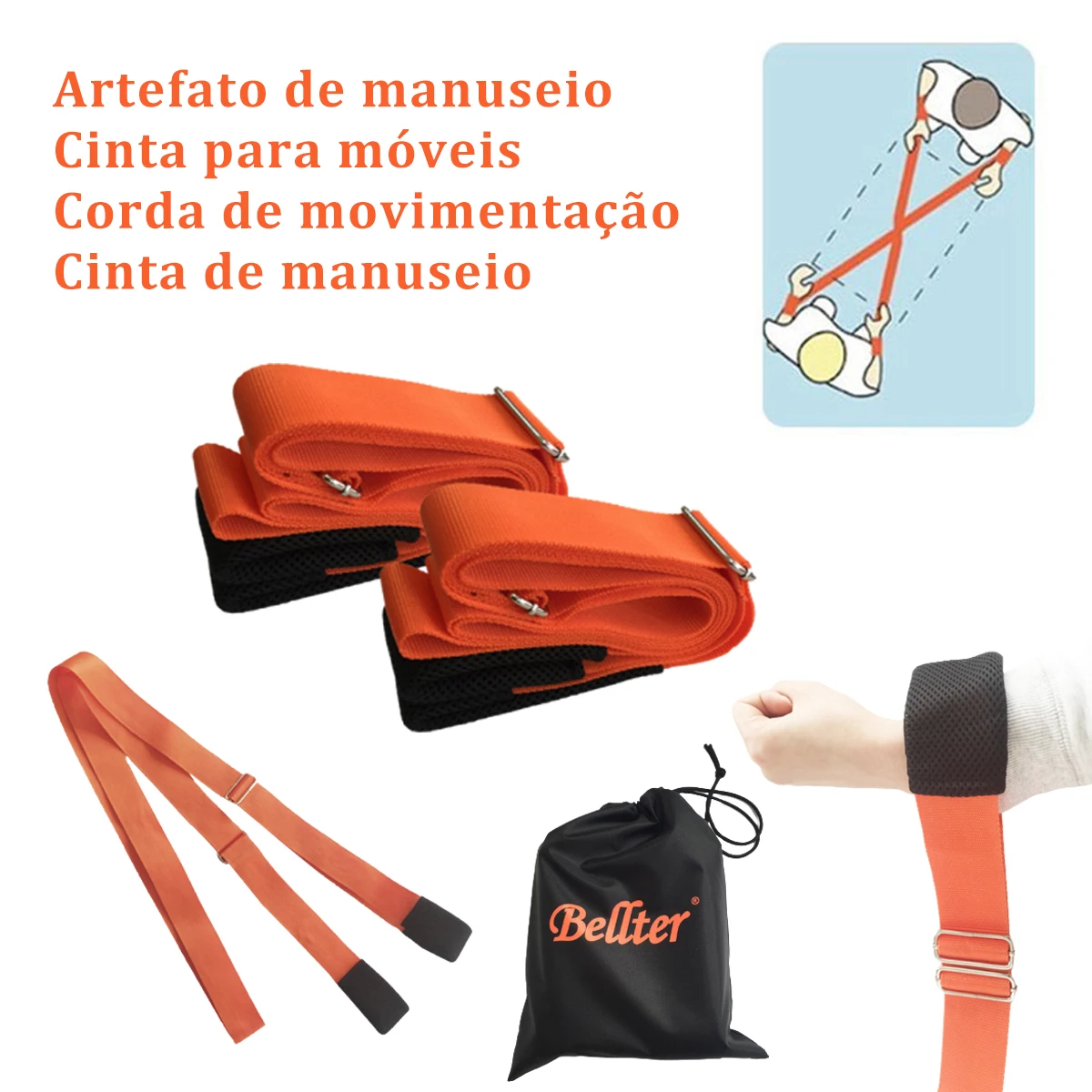 Correia de Transporte para Carregar Moveis - Safe Forja