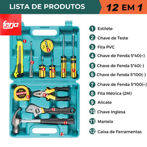 Conjunto de Ferramentas Manuais - Forja Multifuncional