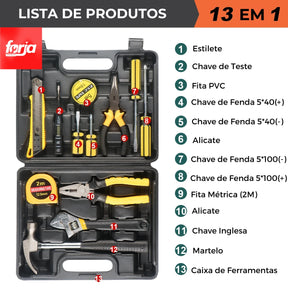 Conjunto de Ferramentas Manuais - Forja Multifuncional